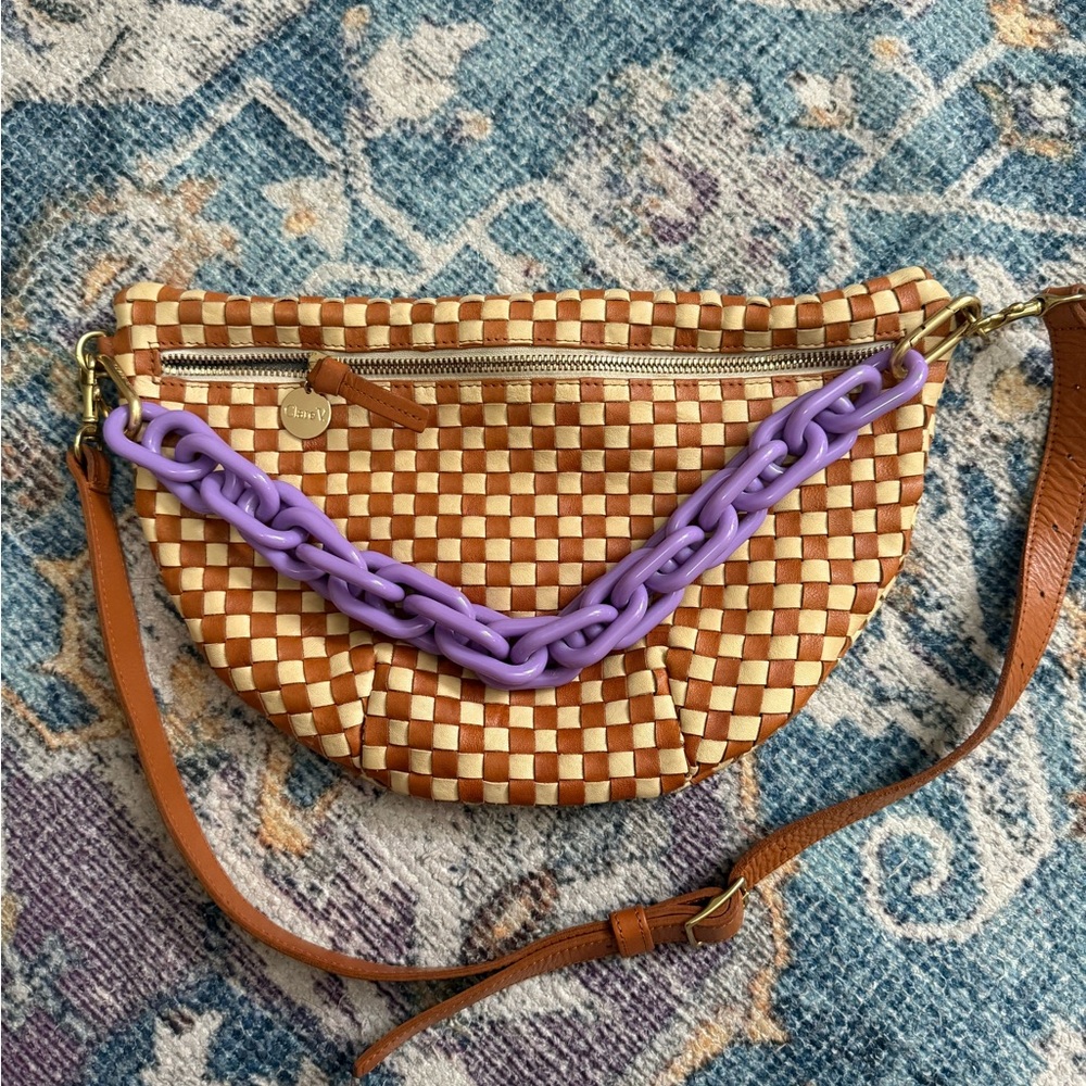 Clare V Grande Fanny w/ Acrylic Branded chain